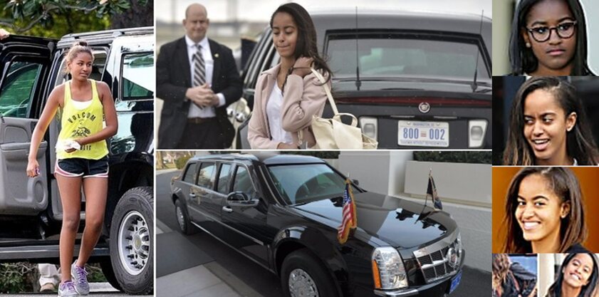 Malia And Sasha Obama – “The Beast” Or “Limousine One” Estimated 1.5M